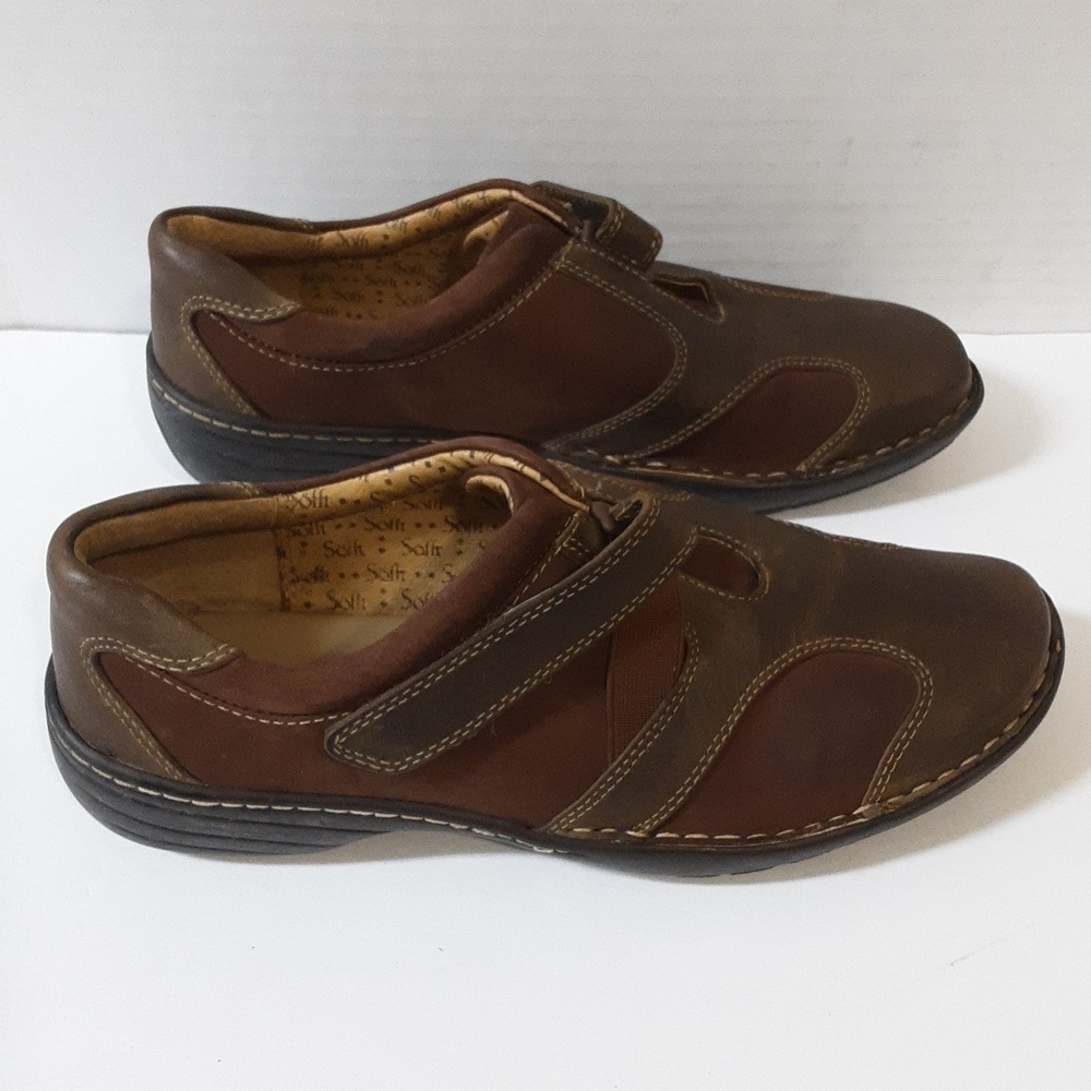 Vintage Soft leather Mary Jane shoes moccassin brown women 9M casual comfort Y2K